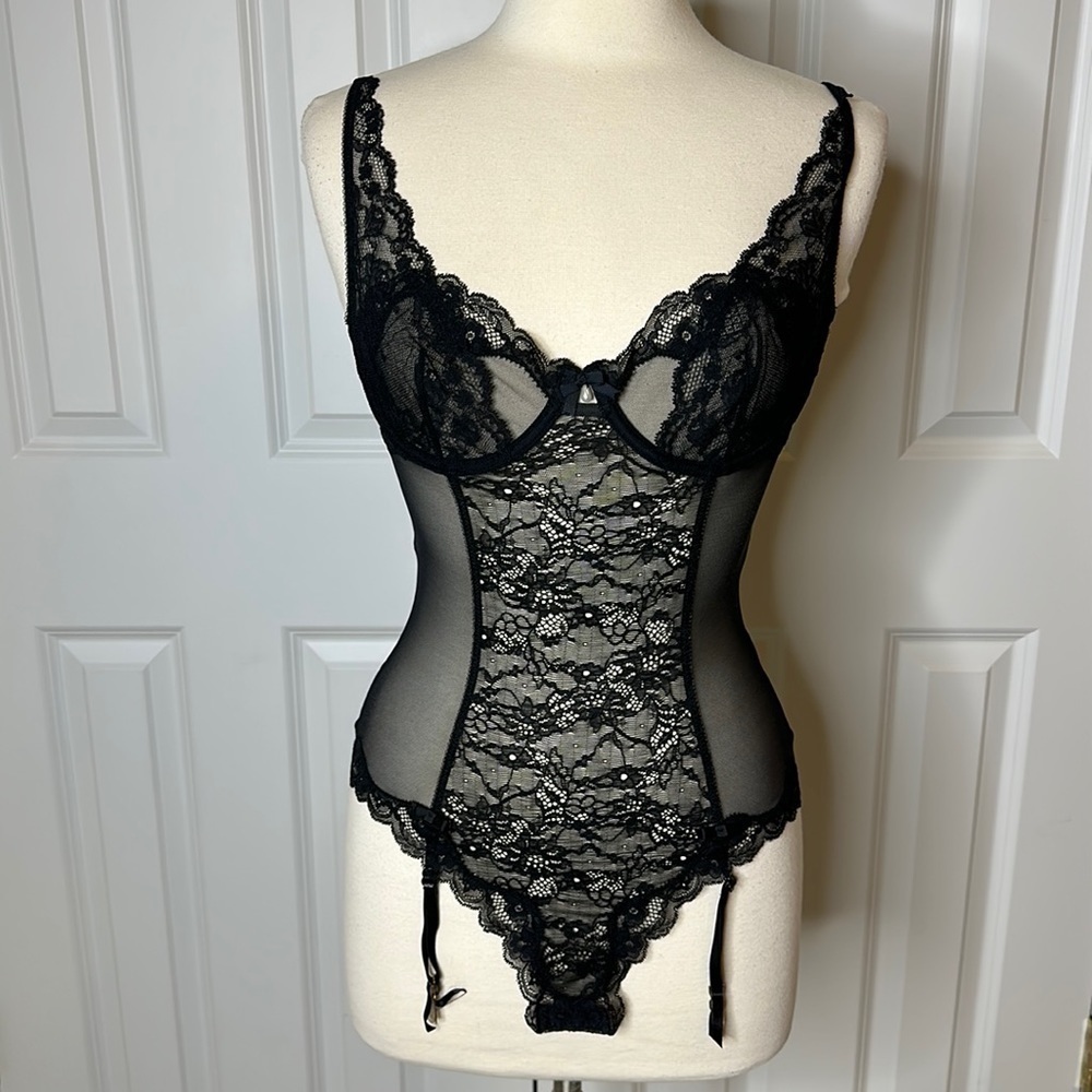 Victoria Secret Black Lace bodysuit 36C